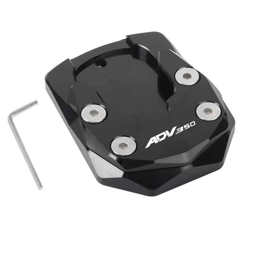 for Honda ADV350 ADV 350 2025 Motorcycle Kickstand Side Stand Enlarger Extension Plate Pad(Black)
