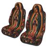 NTYFUR Our Lady of Guadalupe (12) Seat Covers Printed Cover Universal Car Seats Protector Auto Decor Easy Clean Install Set 2 PCS view 1