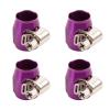 MINGABC Aluminum Hose End Finisher Clamp, Universal Fit, Red Chrome Finish, 4pcs Set for Stainless Steel and Rubber Hoses, Model (Purple, 4AN) view 1