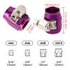 MINGABC Aluminum Hose End Finisher Clamp, Universal Fit, Red Chrome Finish, 4pcs Set for Stainless Steel and Rubber Hoses, Model (Purple, 4AN) view 4