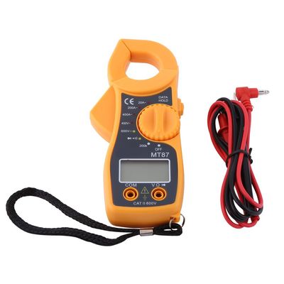 Digital Clamp Multimeter, AC DC Voltmeter Ammeter Ohmmeter, Auto Range LCD Display with Data Hold Function, 2.13cm Clamp Diameter for Automotive and Household Electrical Testing