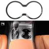 KoiLykke Cup Holder Decorative Cover for Jeep Compass, Grand Cherokee, Guide 2017 - ABS Leather for Material with Carbon Fiber Look Trim view 2