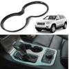 KoiLykke Cup Holder Decorative Cover for Jeep Compass, Grand Cherokee, Guide 2017 - ABS Leather for Material with Carbon Fiber Look Trim view 3