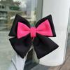 Helmet Bow Decoration Ribbon for Electric Vehicle and Motorcycle Helmets Featuring Cloth Material and Tape Backing (Black + Rose) view 1