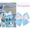 Helmet Bow Decoration Ribbon for Electric Vehicle and Motorcycle Helmets Featuring Cloth Material and Tape Backing (Black + Rose) view 3