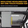 Hothead Headliners Insulating Headliner Compatible for Jeep Wrangler JL Sky One-Touch Power Top (2018-2026) | Three-Layer Design for Comfort, Noise Reduction & Easy Installation (Grey) view 3