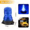 Ywdiml Car Amber LED Strobe Lights, Magnetic Vehicle Safety Warning Emergency Flashing Beacon Lights, Automitive Roof Top Flasher Lamp Accessories, Universal for Trucks Tractor Bus (Blue) view 2