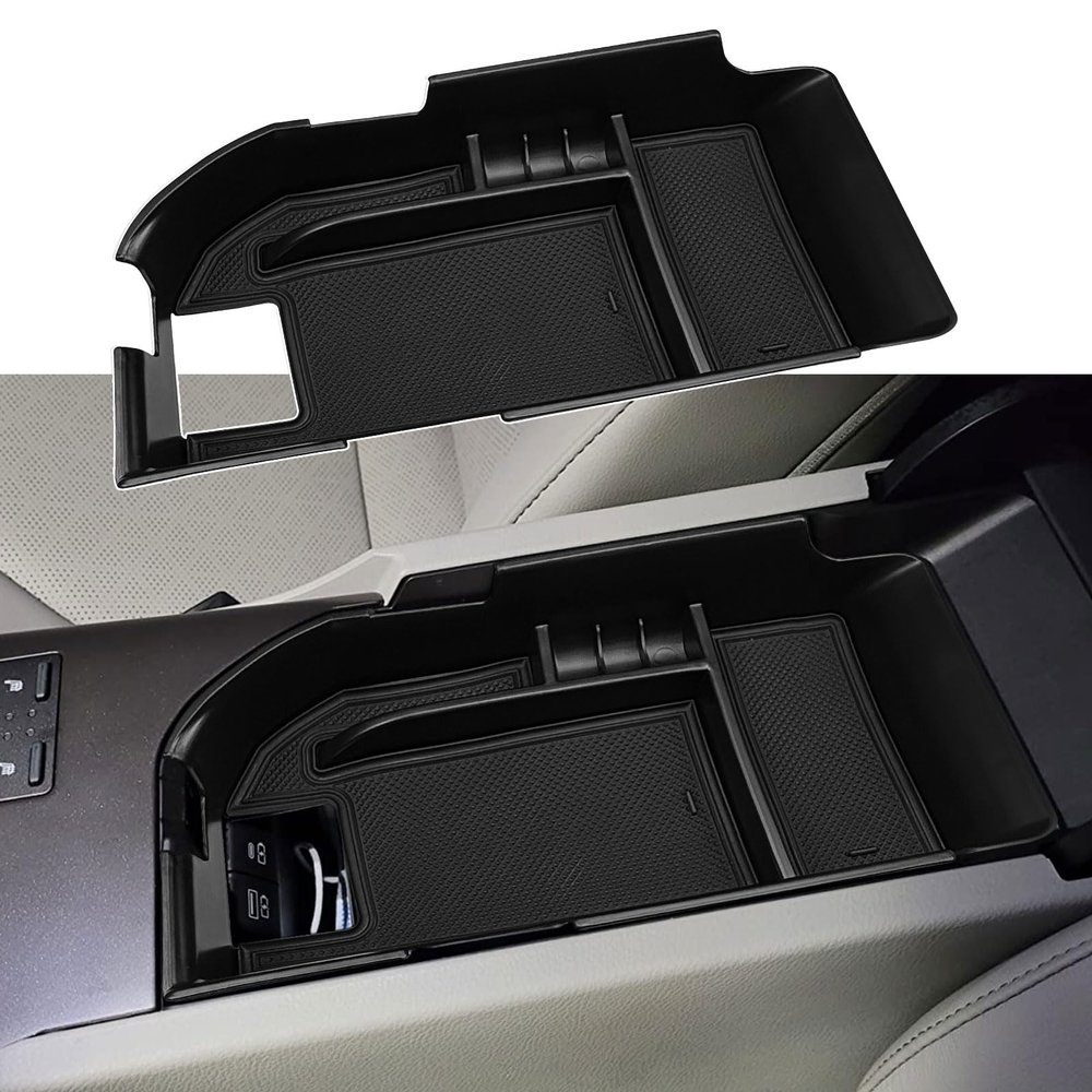 Xaido Center Console Organizer Tray Compatible with 2018-2024 Toyota Camry XLE XSE & 2020-2024 Camry LE SE with Dual USB Ports, Armrest Box Storage Tray Interior Accessories (Not for 2025)