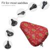 Quick-Dry Waterproof Bike Seat Protector Christmas Red Gingerbread Cookies Candy Canes, Anti-Slip Saddle Cover with Drawstring for Mountain Trail Riding Men Women view 3