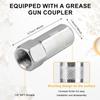 NQEUEPN 2 Set Grease Gun Hose Accessory Kit, 18 Inch Spring Flex Hose with Grease Gun Coupler 8000PSI 1/8 Inch NPT Threads Tube Fittings (Blue) view 3