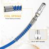 NQEUEPN 2 Set Grease Gun Hose Accessory Kit, 18 Inch Spring Flex Hose with Grease Gun Coupler 8000PSI 1/8 Inch NPT Threads Tube Fittings (Blue) view 4