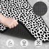 Universal Fit Set of 4 Car Floor Mats, Heavy Duty All Weather Non-Slip Backing for Truck, SUV and Sedan, Dark Gray Black Leopard Cheetah Print Cars Mat Set view 3
