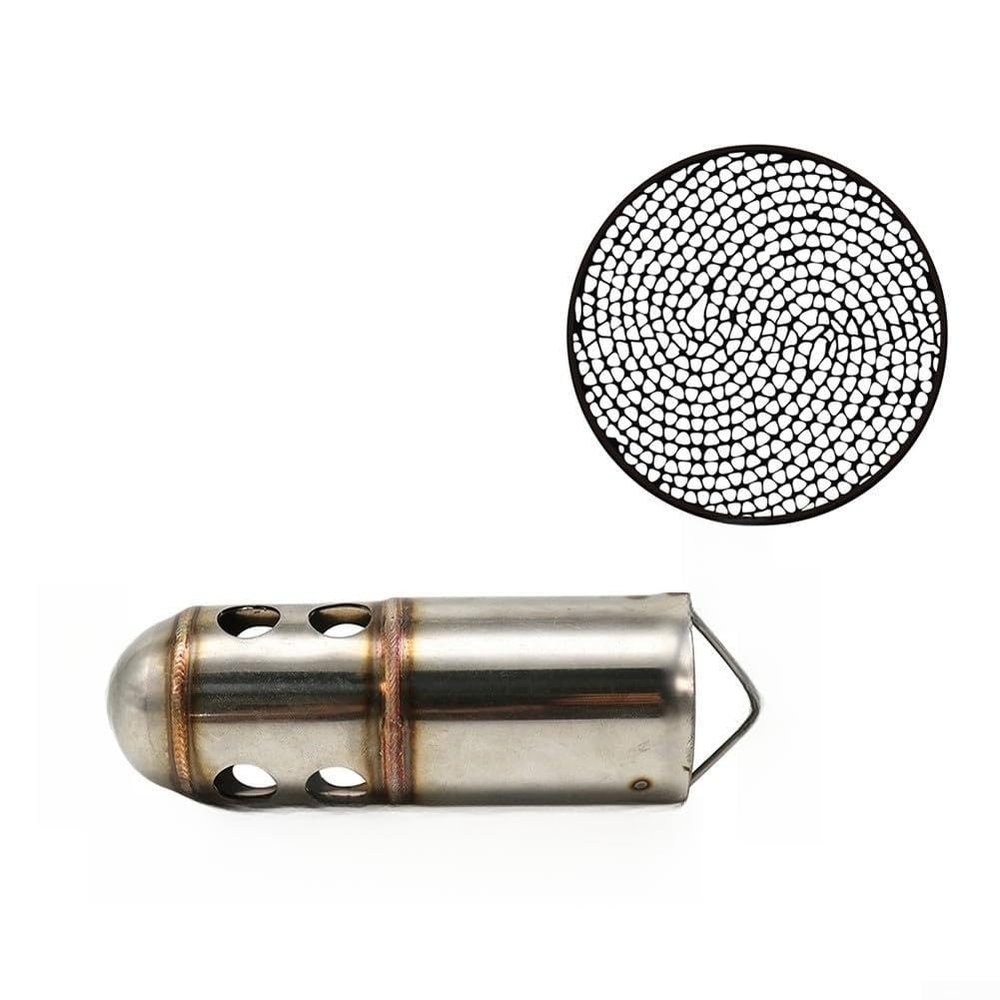 FABULETTA Motorcycle Exhaust Muffler 51mm 60mm Stainless Steel Exhaust Baffle Silencers DB Killer Silencers Muffler Noise Eliminator(F)
