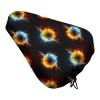 Water and Dust Resistant Bicycle Saddle Cover for Travel and City Bikes Ice Water Fire Flame Softball Baseball, Protective Cushion with Adjustable Drawstring view 1