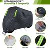 Hail Motorcycle Cover for Suzuki Boulevard Intruder C800 2009-2016 Thickened Heavy-Duty Motorbike Snow Covers with Reflective Strips All-Weather Outdoor Garage Sun rain dust view 4