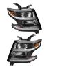 Halogen Headlights Headlamps for 2015 2016 2017 Tahoe Suburban, GM2502405, 23490005, GM2503405, 23490006, Left/Right Side Front Head Light Headlight Assembly Head Lamps (Driver + Passenger Side) view 1