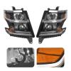 Halogen Headlights Headlamps for 2015 2016 2017 Tahoe Suburban, GM2502405, 23490005, GM2503405, 23490006, Left/Right Side Front Head Light Headlight Assembly Head Lamps (Driver + Passenger Side) view 2