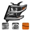 Halogen Headlights Headlamps for 2015 2016 2017 Tahoe Suburban, GM2502405, 23490005, GM2503405, 23490006, Left/Right Side Front Head Light Headlight Assembly Head Lamps (Driver + Passenger Side) view 3