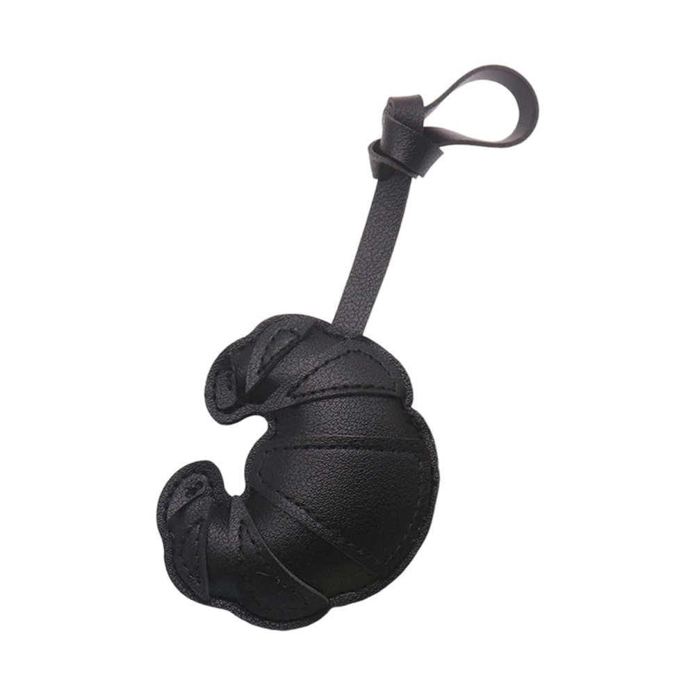 MODODO Unique BakeryInspired Keychain Leather Croissants Charm Decorative Ornament Car Home Decors Sturdy