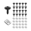 Ywdiml 40PCS Car Splash Shield Liner Screw U Nut Kit, Phillips Truss Head Sems Wheelhose Liner Screws Replaces 90308-SB2-013 90114-SE0-000, Compatible with S2000 Element RSX view 1