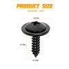 Ywdiml 40PCS Car Splash Shield Liner Screw U Nut Kit, Phillips Truss Head Sems Wheelhose Liner Screws Replaces 90308-SB2-013 90114-SE0-000, Compatible with S2000 Element RSX view 2