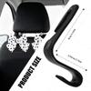 Surosha 2PCS Car Seat Headrest Hooks, Car Bag Hooks, Cute Bow Knot Vehicle Seatback Hanging Storage Organizer, Auto Accessories Automotive Interior Purse Hanger for SUV, Sedan, Truck (White/Polka Dot) view 2