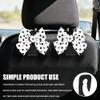 Surosha 2PCS Car Seat Headrest Hooks, Car Bag Hooks, Cute Bow Knot Vehicle Seatback Hanging Storage Organizer, Auto Accessories Automotive Interior Purse Hanger for SUV, Sedan, Truck (White/Polka Dot) view 4