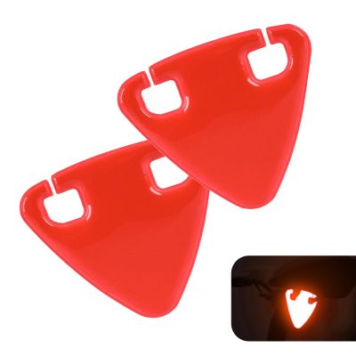 Bawkars 2 PCS Reflective Yield Symbols, High-Visibility Bike Triangle Sign, Night Riding Warning Signs, Safety Reflective Stickers for Bicycles, Mountain Bikes (Red)