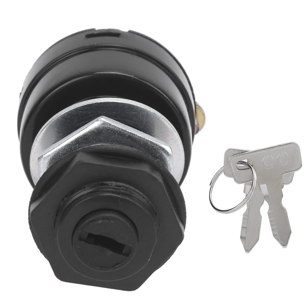 Jauarta Ignition Key Switch, Replacement for DS 1996 up Electric with Copper Plated Electric Shock, IP67, OEM 101826201 1012505 101834502