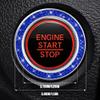 Surosha Car Engine Start Stop Decoration Ring, Car Engine Start Button Cover, Rhinestone Crystal Vehicle Push Button Sticker, Auto Key lgnition & Knob Bling Ring for Women Girls (Bright Blue, 1PCS) view 2
