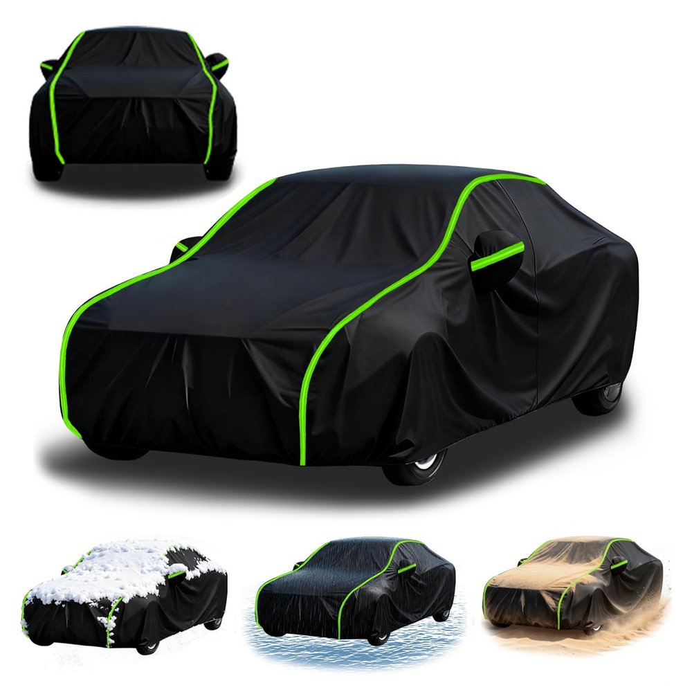 Winter Full Car Cover for Peugeot 508 2010-2025 SW/SW PSE, All Weather Waterproof Custom Automobile Tarpaulin Outdoor Car Rain Snow Proof Covers, Black