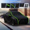 Winter Full Car Cover for Peugeot 508 2010-2025 SW/SW PSE, All Weather Waterproof Custom Automobile Tarpaulin Outdoor Car Rain Snow Proof Covers, Black view 3