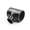 US SHIP 3" Inch ID T-Piece Silicone Hose Dump Valve Turbo Coolant Coupler Pipe Spout 1.5" ID Black view 1