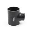 US SHIP 3" Inch ID T-Piece Silicone Hose Dump Valve Turbo Coolant Coupler Pipe Spout 1.5" ID Black view 3