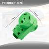 SWPHRT 30Amp RV Plug, Heavy Duty 125V TT-30R Camper Female Plug Adapter with Grip Handle, Camper Electrical Power Connector Replacement, Universal for Caravan RV Trailer Motorhome Van (Green) view 2