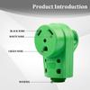 SWPHRT 30Amp RV Plug, Heavy Duty 125V TT-30R Camper Female Plug Adapter with Grip Handle, Camper Electrical Power Connector Replacement, Universal for Caravan RV Trailer Motorhome Van (Green) view 3