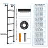 MSHOSAC Wall Mounted Attic Bunk Bed Ladder, Universal Space-Saving Motorhome Step Ladder, Black Metal Steel Round Tube Step Ladders for Loft Climbing Ladders - Customizable Size(180cm/71in view 2