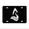 Forest Fox Nature Beast White Metal License Vanity Plate for Any Car Model- Gray view 1