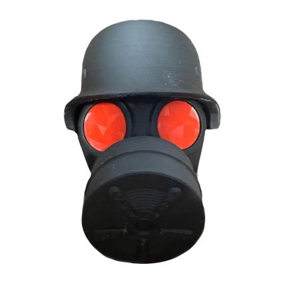 Funny Gas Mask Cover Cap - Hitch Protector for Trailer Coupling, Prevents Rust and Damage(Red Short Style)