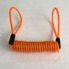 BlesConi Bike Disc Brake Lock Reminder Cable 120cm PVC Steel Wire Anti Theft Spring Cord for Bicycle Motorcycle Helmet(Orange) view 1