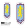 2 (Pieces) 2" and 3" Shield Emblem with Yellow Rampant Lion and Star Sticker, Waterproof Vinyl Decals for Many Purpose Like Cars, Trucks, Laptops, Phones, Windows and More view 2