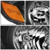 ASAPE Headlights Assembly Pair for Driver and Passenger Side Fits 2003-2008 for Toyota Corolla 8111002190,Black Housing Amber Reflector Clear Lens view 3
