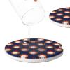 Neukim 2 Pack White Golf Balls Red Flames Blue Car Cup Holder Coasters, 2.56 Inch Anti Slip Ceramic Absorbent Coaster with Cork Base and Finger Notch Car Accessories Interior for Women Men view 4
