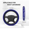 Customized Steering Wheel Cover with Logo Personalized Stretchy Car Steering Wheel Cover with Your Own Text Picture Logo 15 Inch Fit for Vehicles Truck Navy view 4