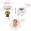 Hilitand RV City Water Inlet, Brass 3/4 NH Female to 1/2 NPT Male Connector with Check Valve, Water Fill Flange for RV Trailers and Marine Campers view 2