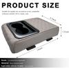 ZNDAW Car Center Console Armrest Pillow, 14"8.3" Waterproof Leather Armrest Box Cover with Cup and Phone Holder, Soft Memory Foam Arm Rest Console Pad Protector for SUV Truck (Gray, Embroidery) view 2
