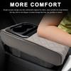 ZNDAW Car Center Console Armrest Pillow, 14"8.3" Waterproof Leather Armrest Box Cover with Cup and Phone Holder, Soft Memory Foam Arm Rest Console Pad Protector for SUV Truck (Gray, Embroidery) view 4