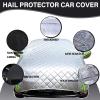 Hail Protector Car Cover Custom Fit Porsche 911 Carrera 4S Outdoor Anti-Hail Car Covers Waterproof Snowproof UV-Proof 5-Layer Cotton Lined Protection with Reflective Warnings and Buckles,Silver view 4