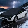 Outdoor Hail Protector Car Cover Custom Fit Ford Mustang(1994-2025) Heavy Duty Anti-Hail Car Covers Waterproof UV/Wind/Snow Protection with Cotton Layer and Reflective Accents,Black view 1