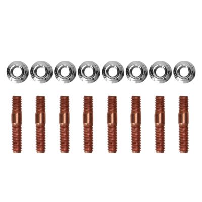 M8 1.25 Threaded Turbo Studs Kit, Exhaust Manifold Hardware Kit, High Pressure Metal Alloy Stud Bolt Nut Set, Direct Replacement for Turbocharger and Engine Manifold